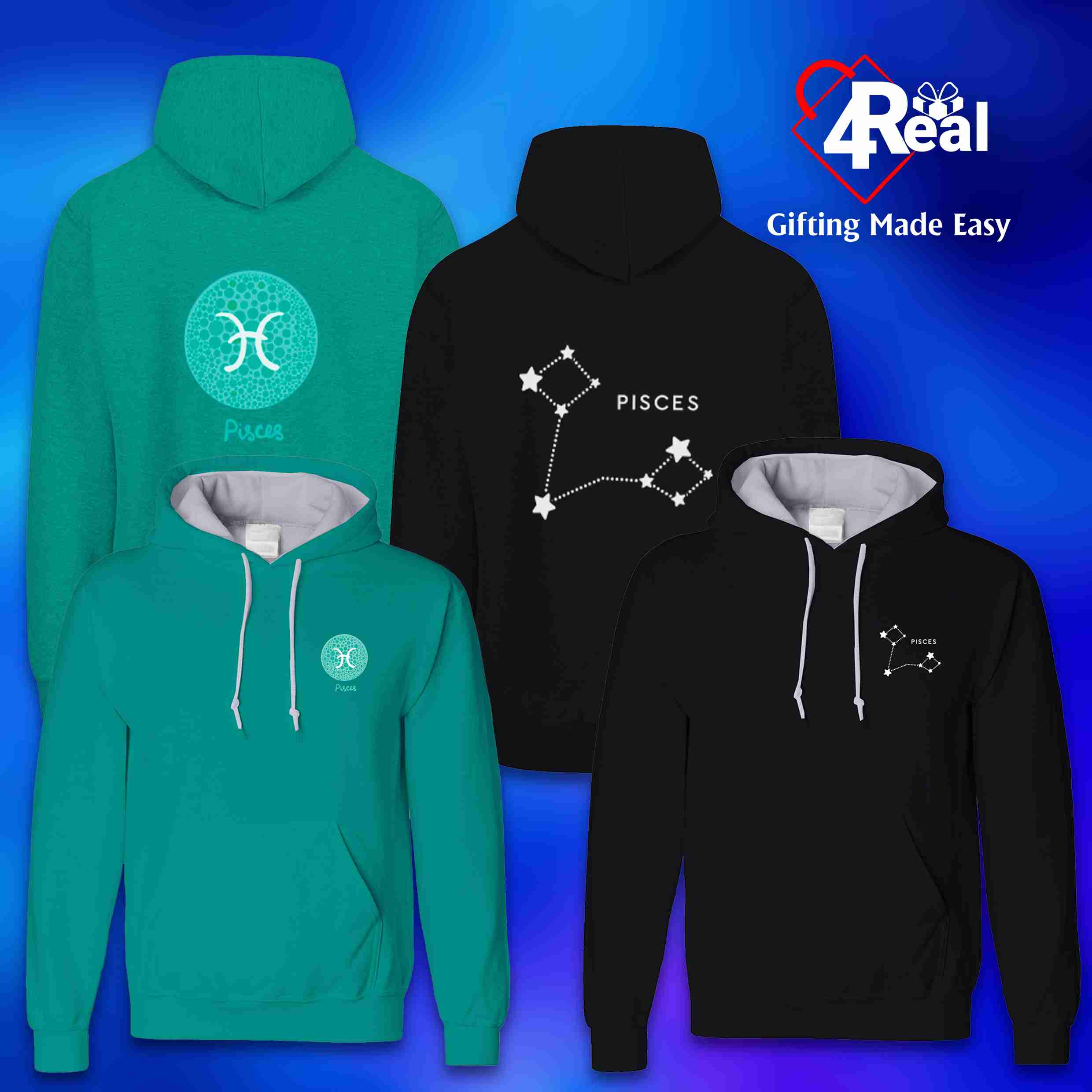 Unisex Pisces Zodiac Hoodies